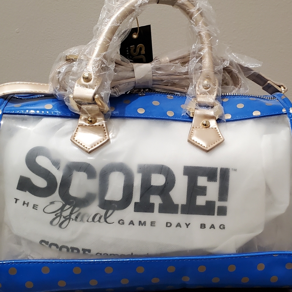 NWT SCORE! GameDay Bag in blue and gold